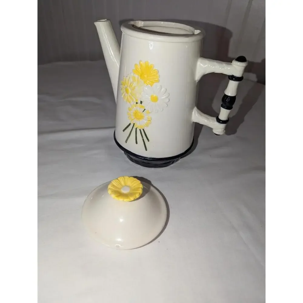 Handmade Vintage 1975 Locking Lid Pitcher Flower Pot Unique - Picture 3 of 6